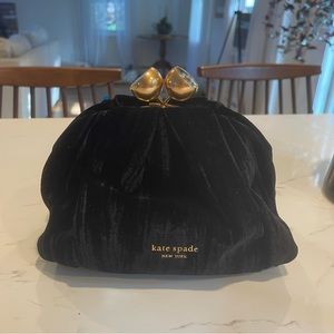 Kate Spade Black Velvet Gala Clutch